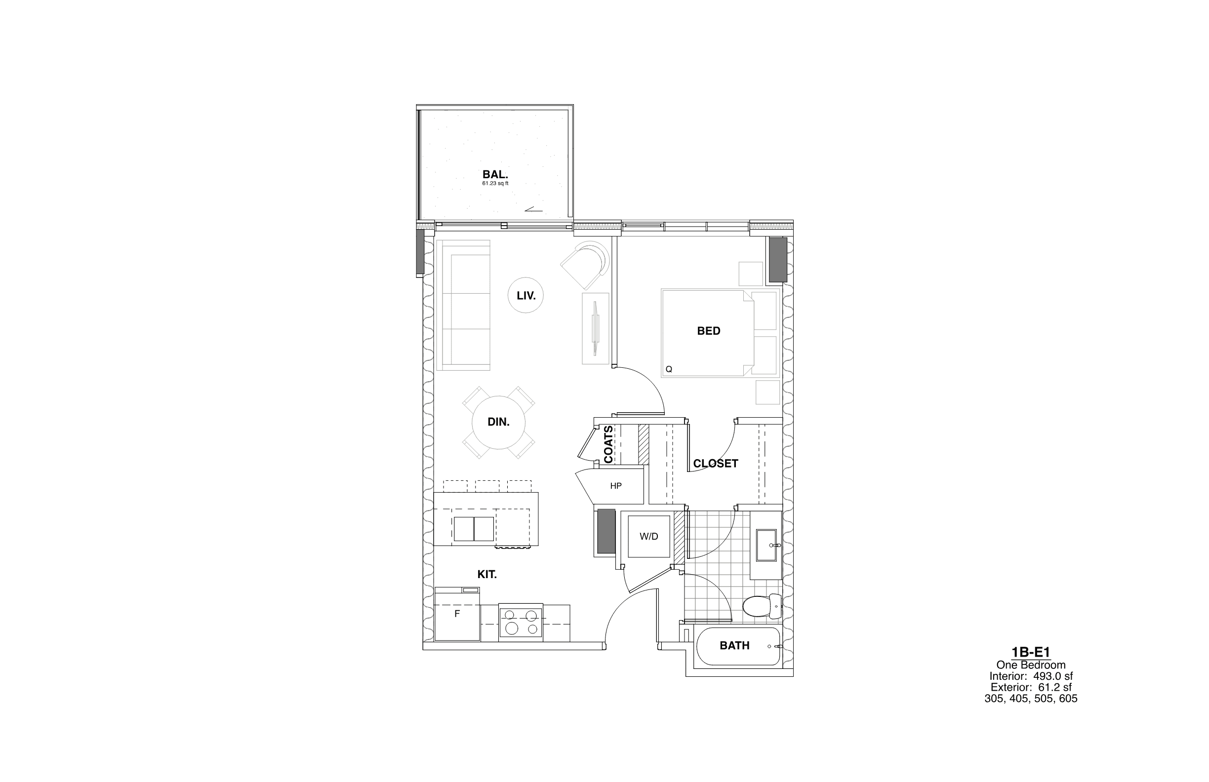 Plan E1 floor plan