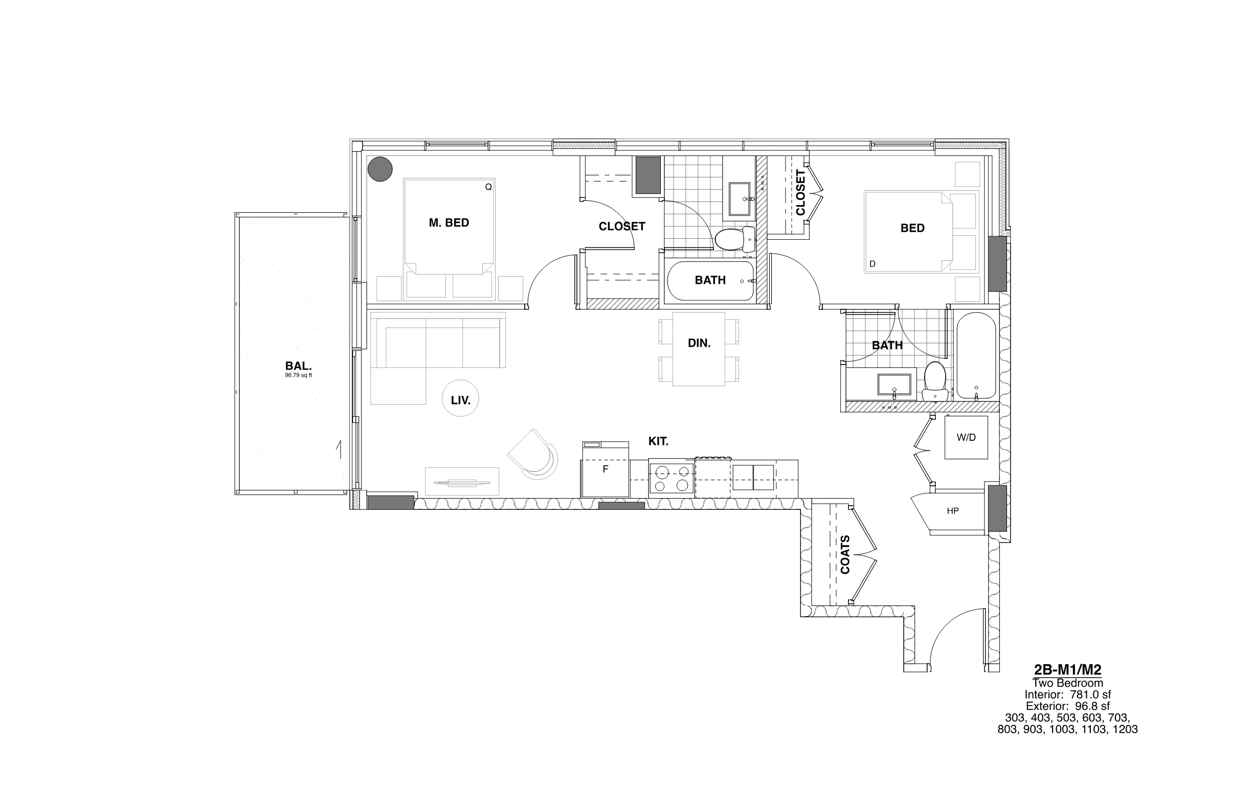 Plan M1 / M2 floor plan