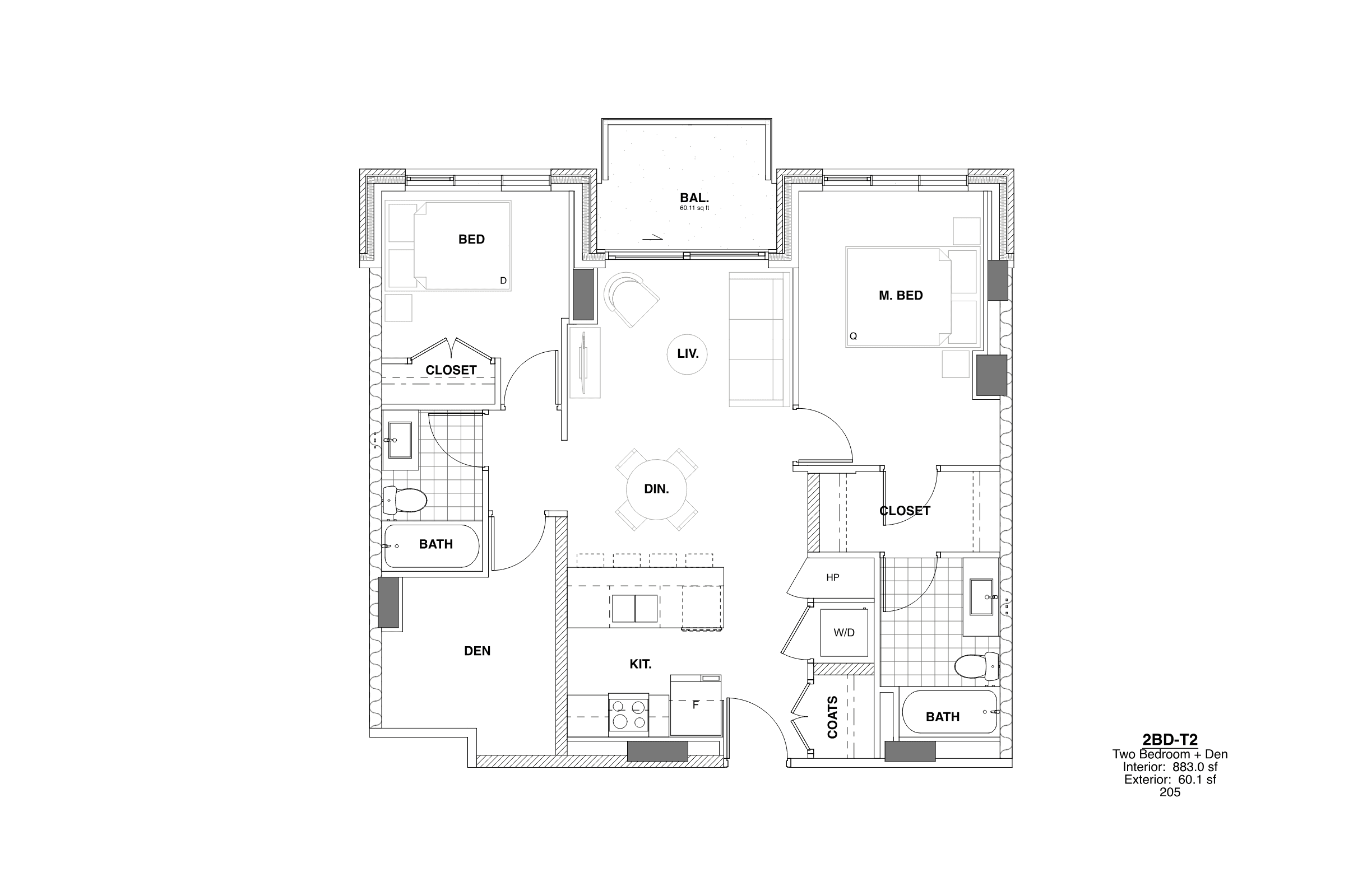 Plan T2 floor plan
